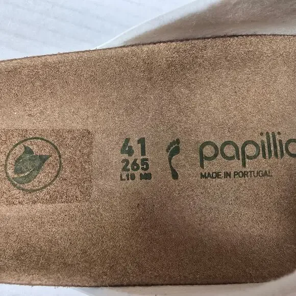 Birkenstock Papillio Arizona Flex Platform Birko-Flor Size 41/L10 White Narrow